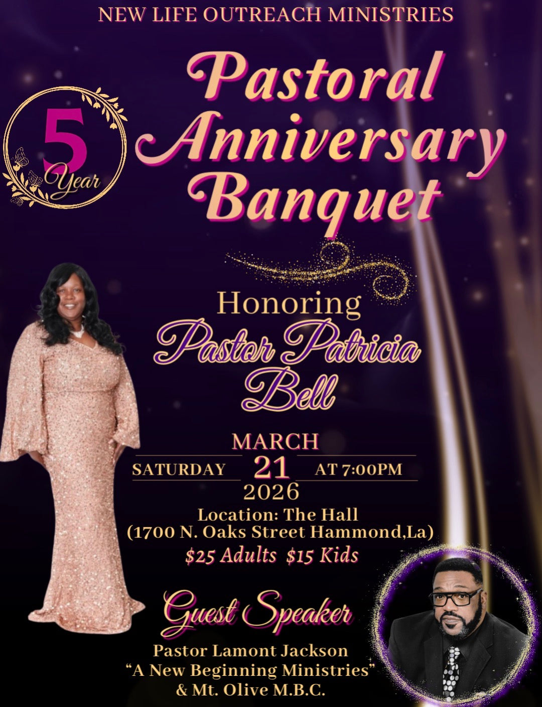Pastor Anniversary Banquet